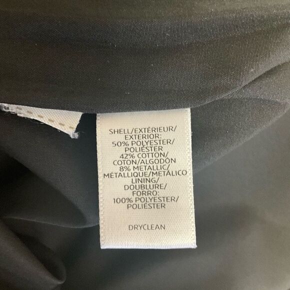 Ann Taylor Loft Women’s Size 12 Black Metallic Gold A Line Mini Skirt Pleated - Picture 8 of 9